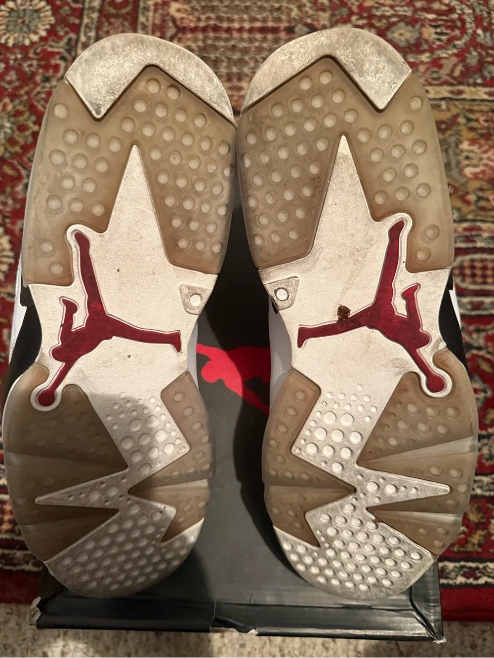 Jordan 6 Retro Carmine - White and Red Retro Sneakers